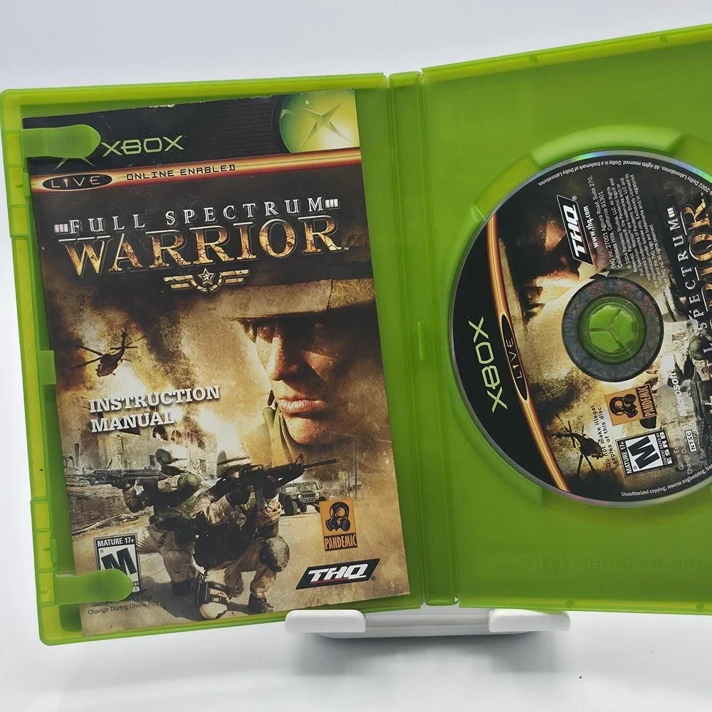 Full Spectrum Warrior Microsoft Xbox Video Game Complete CIB Live THQ Pandemic‎